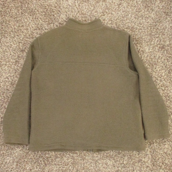 Weird Fish Sweater Men's XL Green Waffle Knit Sherpa Heavyweight Full Zip Jacket - Picture 2 of 9